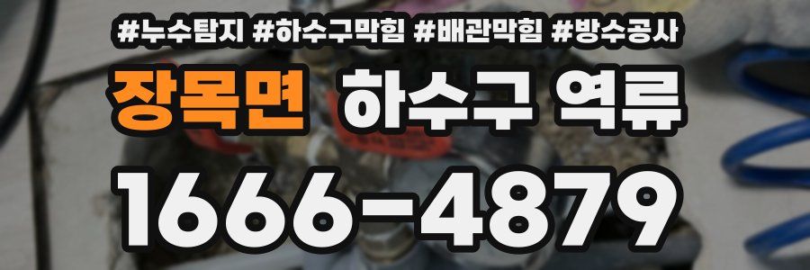 장목면 하수구 역류