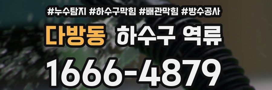 다방동 하수구 역류