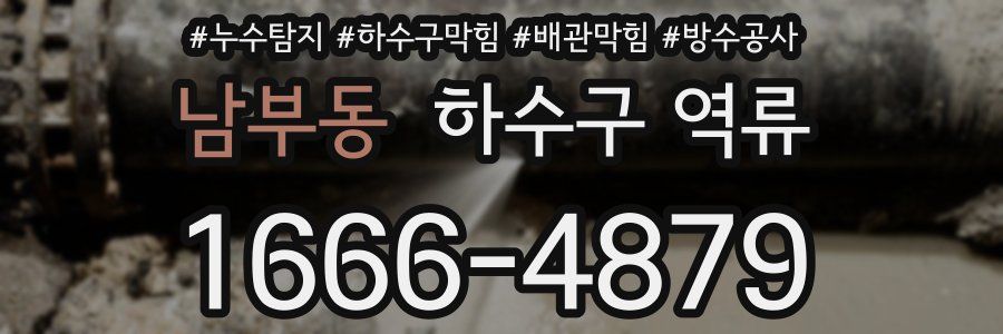 남부동 하수구 역류