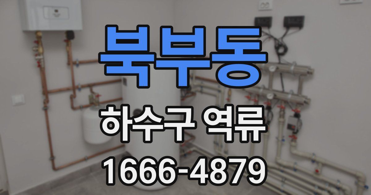 북부동 하수구 역류