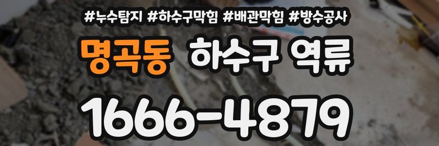 명곡동 하수구 역류