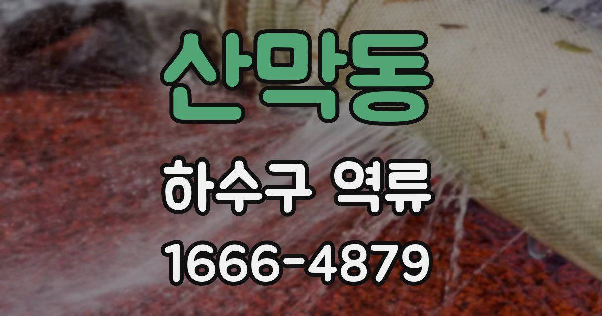 산막동 하수구 역류