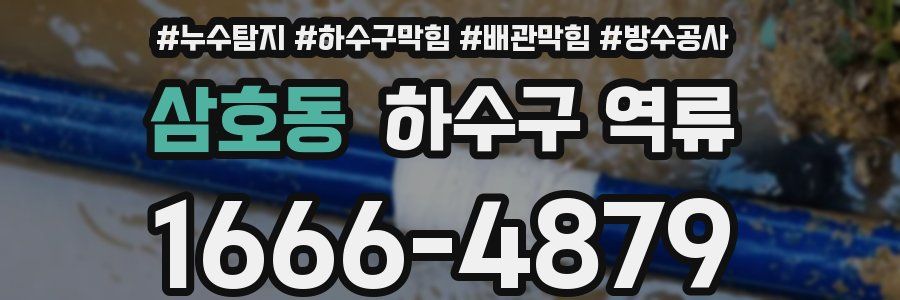삼호동 하수구 역류