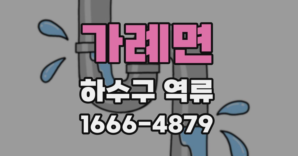가례면 하수구 역류