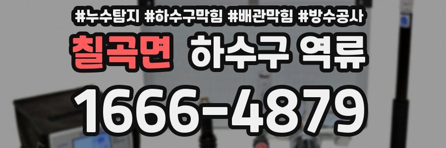 칠곡면 하수구 역류