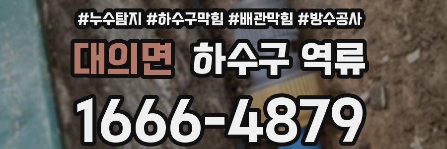 대의면 하수구 역류