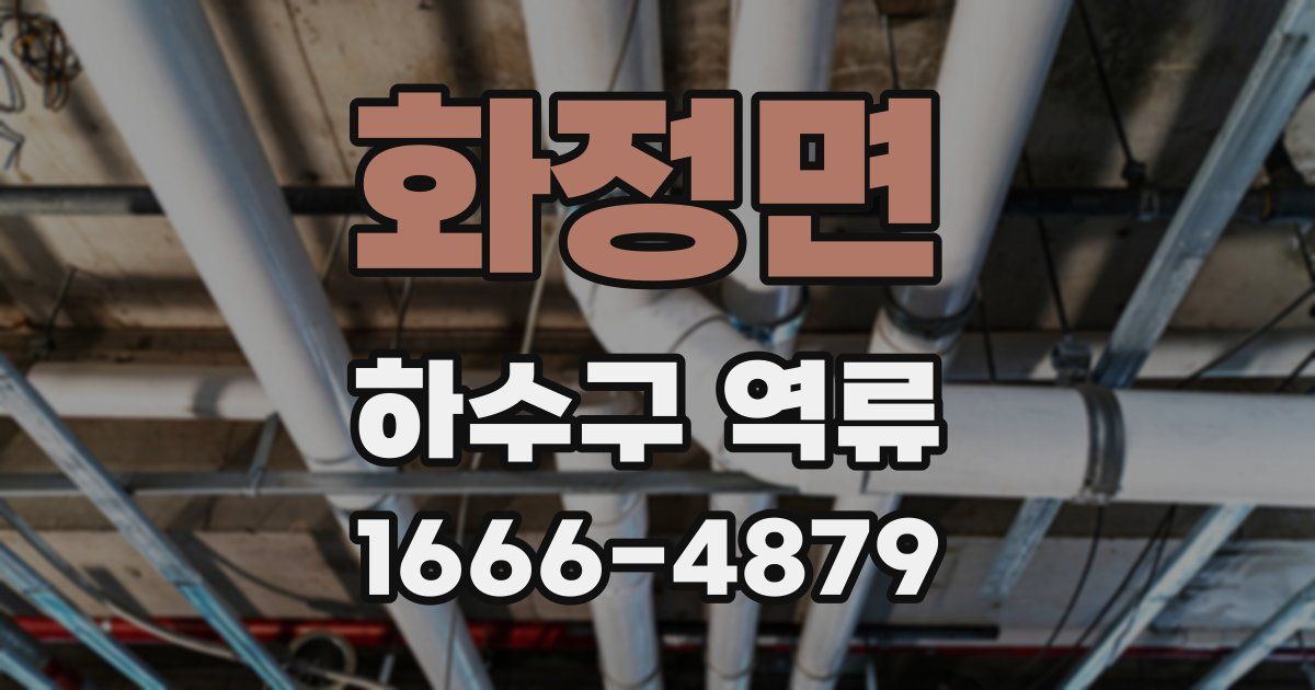 화정면 하수구 역류
