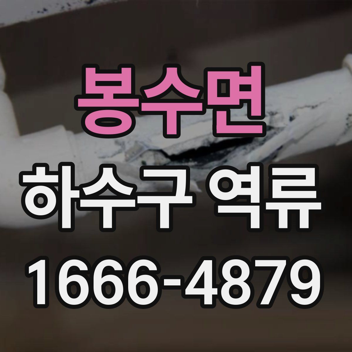 봉수면 하수구 역류
