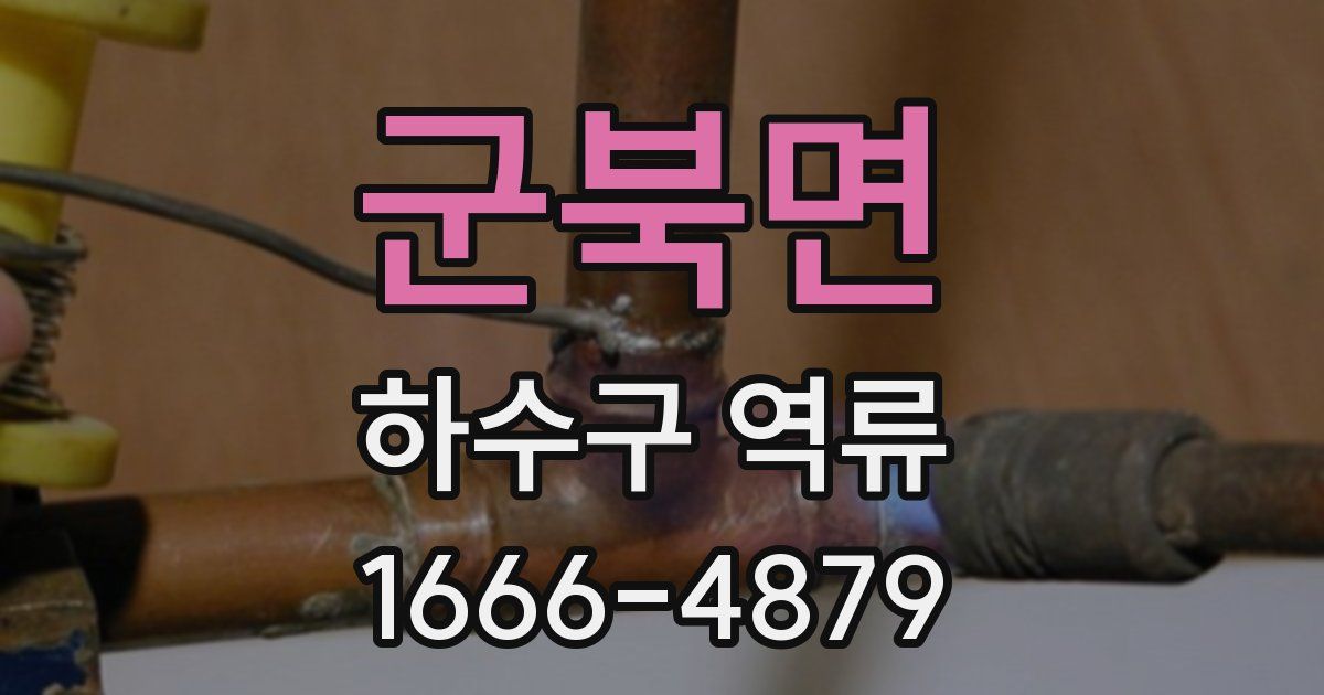 군북면 하수구 역류
