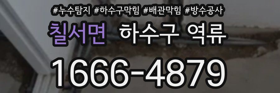 칠서면 하수구 역류
