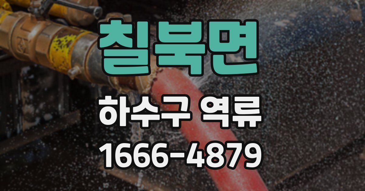 칠북면 하수구 역류