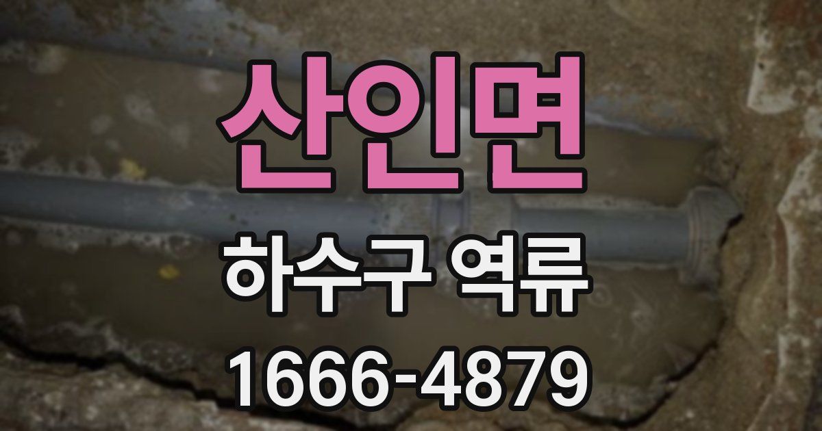 산인면 하수구 역류