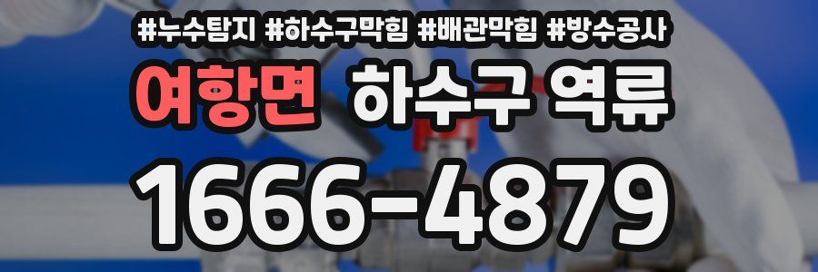 여항면 하수구 역류