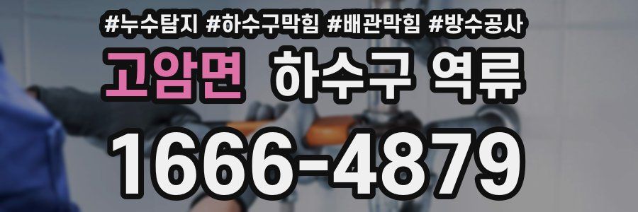 고암면 하수구 역류