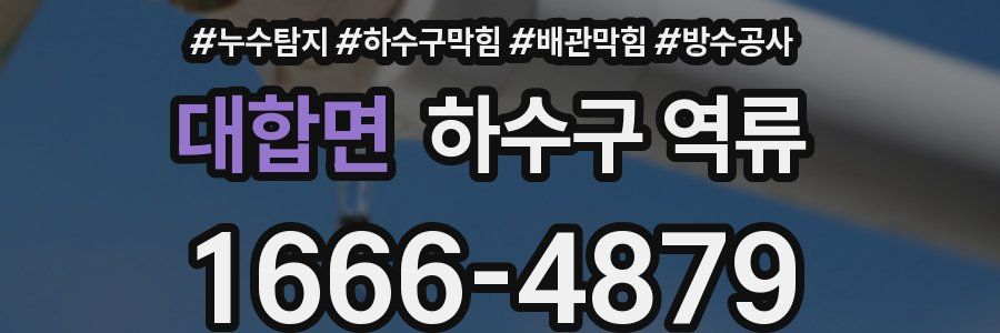 대합면 하수구 역류