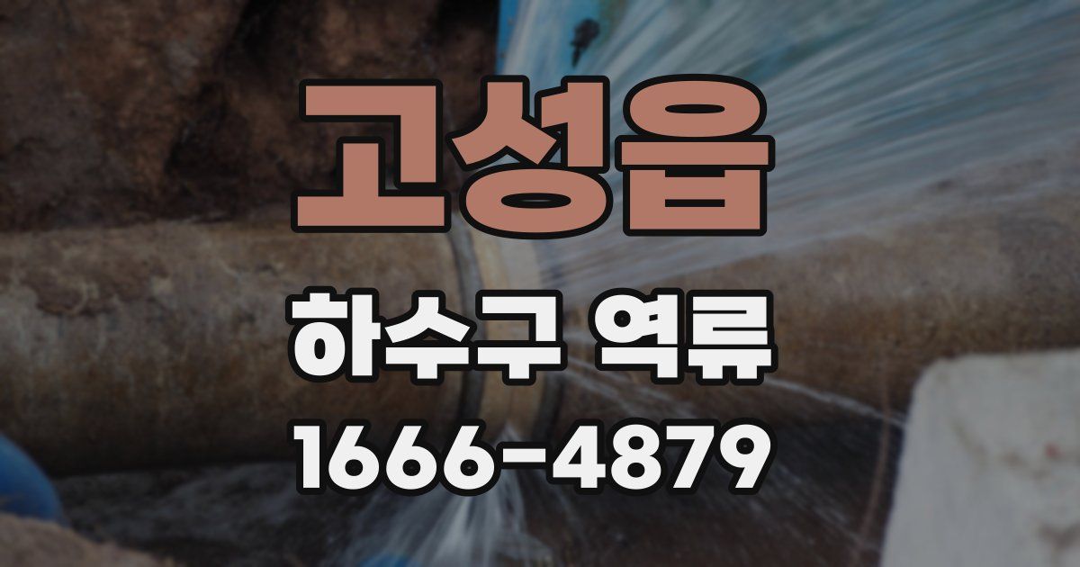 고성읍 하수구 역류