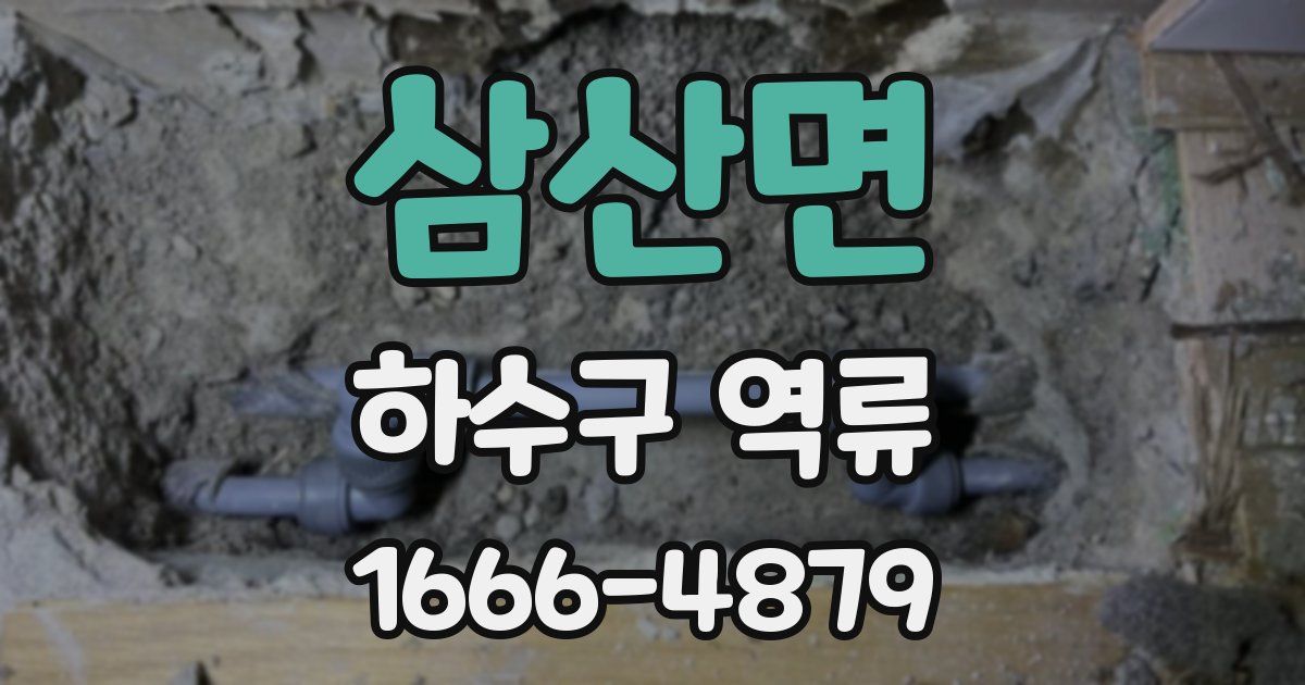 삼산면 하수구 역류