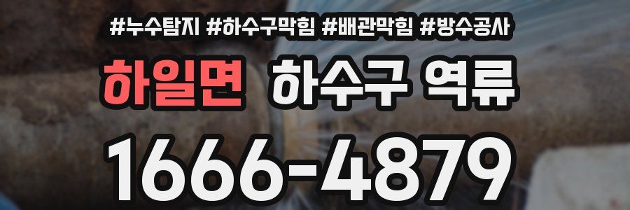 하일면 하수구 역류
