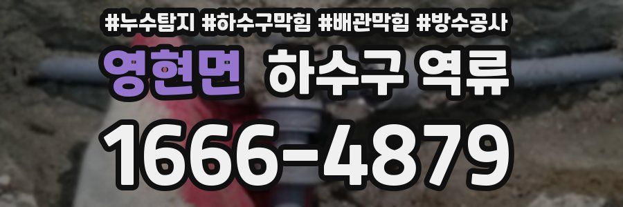 영현면 하수구 역류