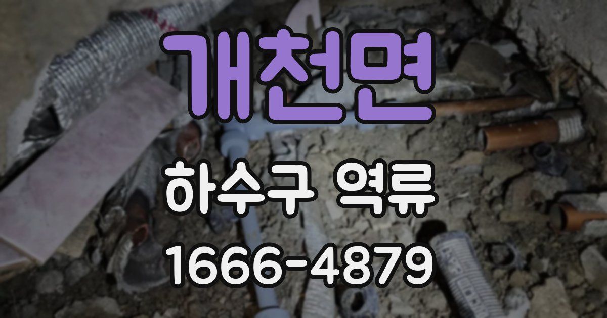 개천면 하수구 역류