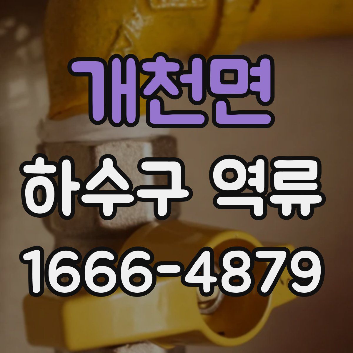 개천면 하수구 역류
