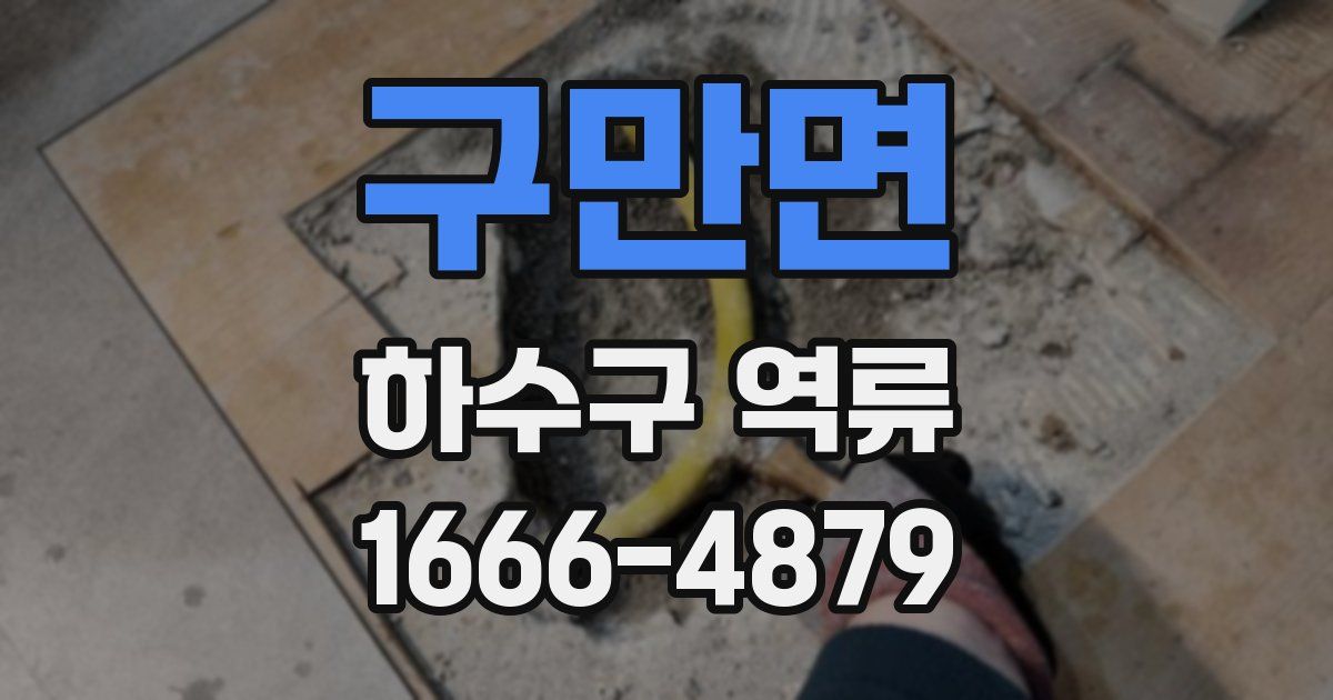 구만면 하수구 역류