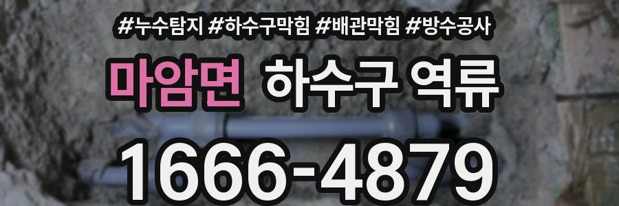 마암면 하수구 역류