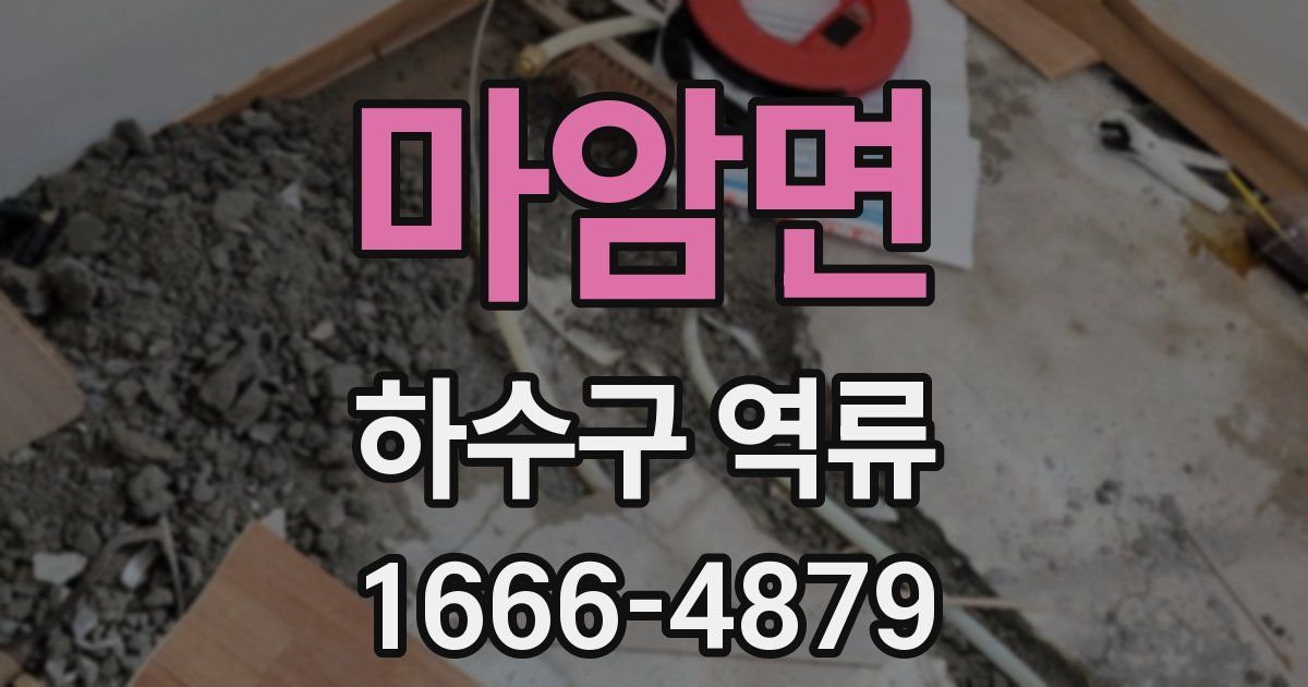마암면 하수구 역류