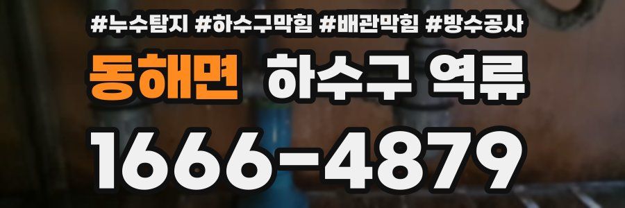 동해면 하수구 역류