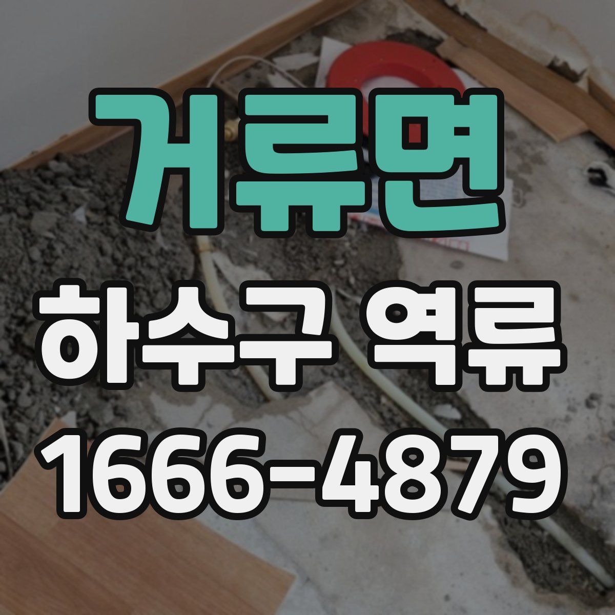 거류면 하수구 역류