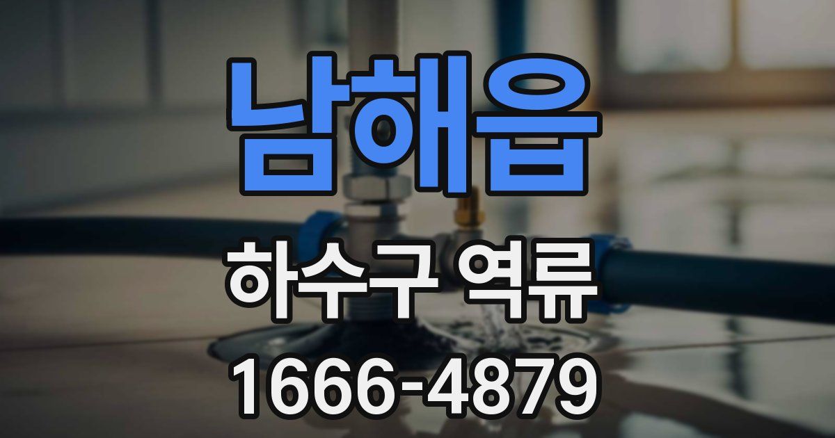 남해읍 하수구 역류