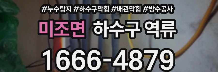 미조면 하수구 역류
