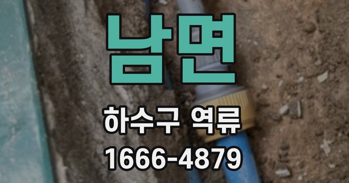 남면 하수구 역류