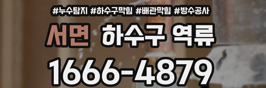 서면 하수구 역류