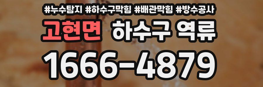 고현면 하수구 역류