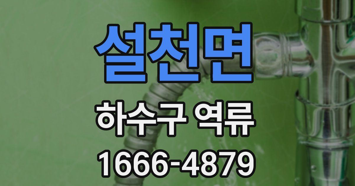 설천면 하수구 역류