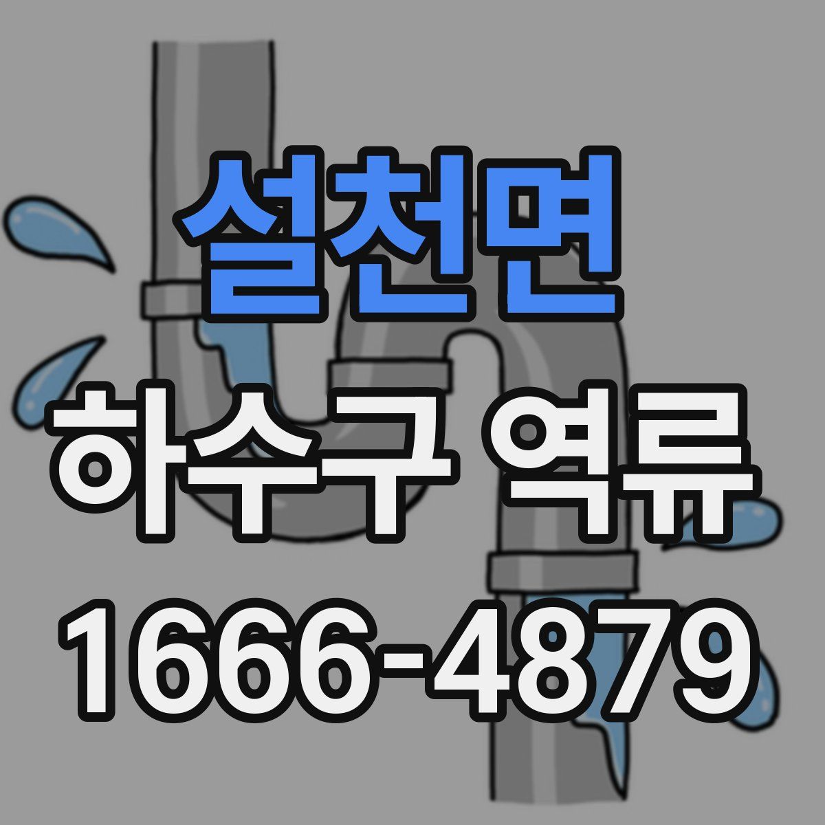 설천면 하수구 역류