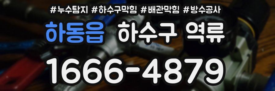 하동읍 하수구 역류