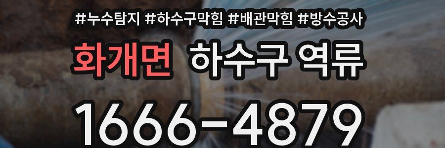 화개면 하수구 역류