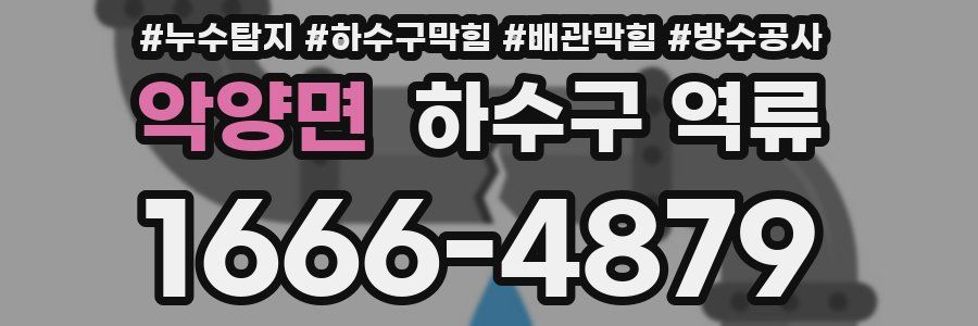 악양면 하수구 역류