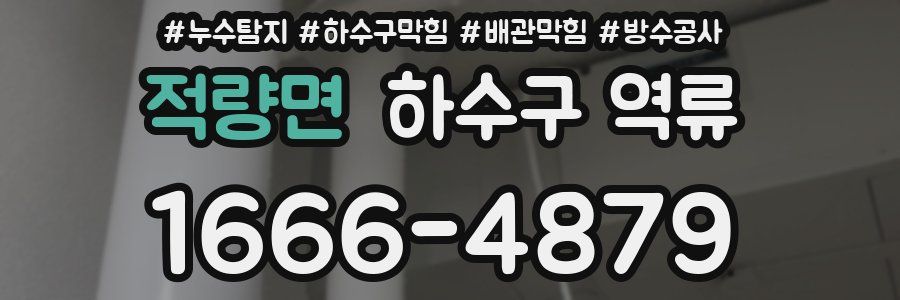 적량면 하수구 역류