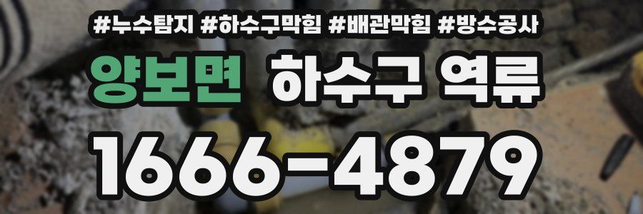 양보면 하수구 역류