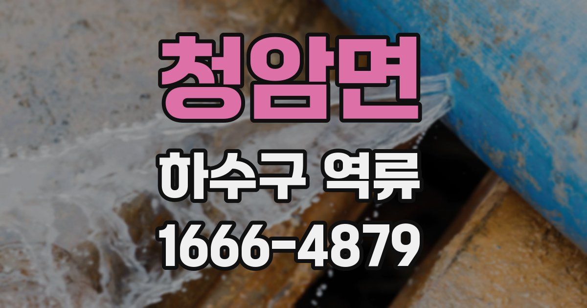 청암면 하수구 역류
