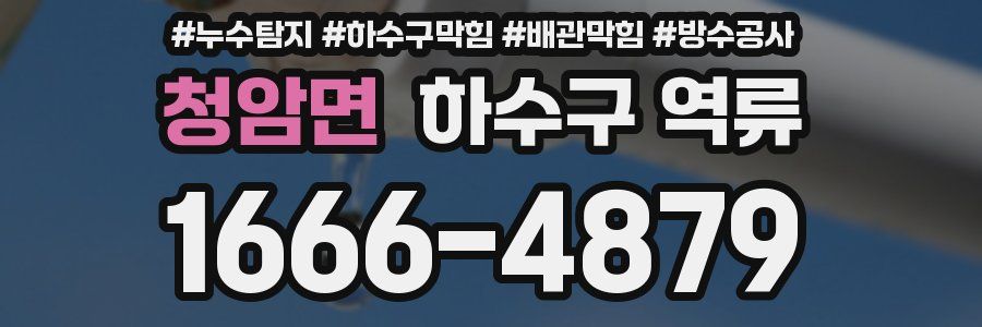 청암면 하수구 역류