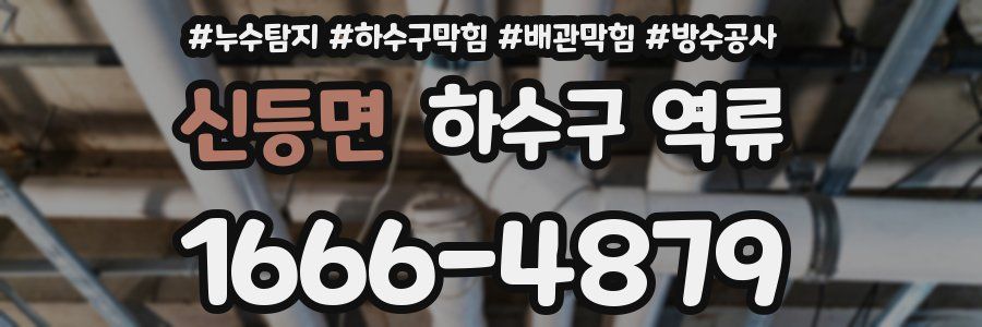 신등면 하수구 역류