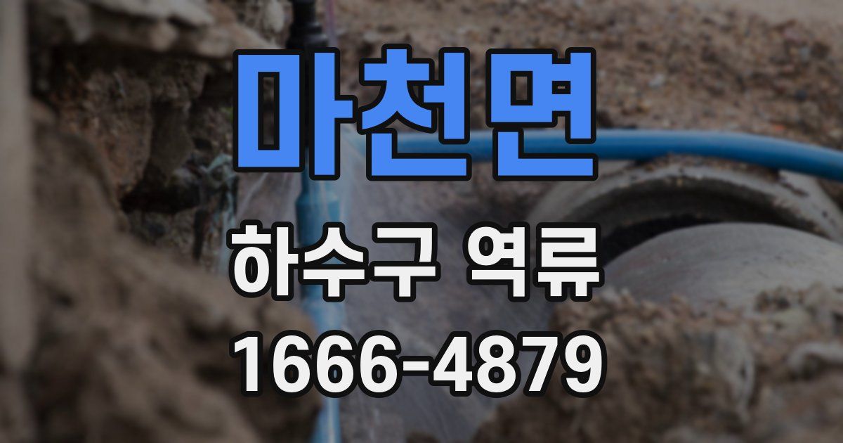 마천면 하수구 역류