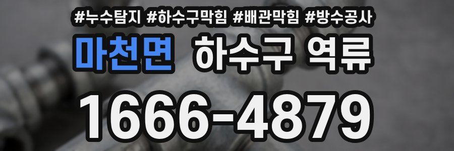 마천면 하수구 역류