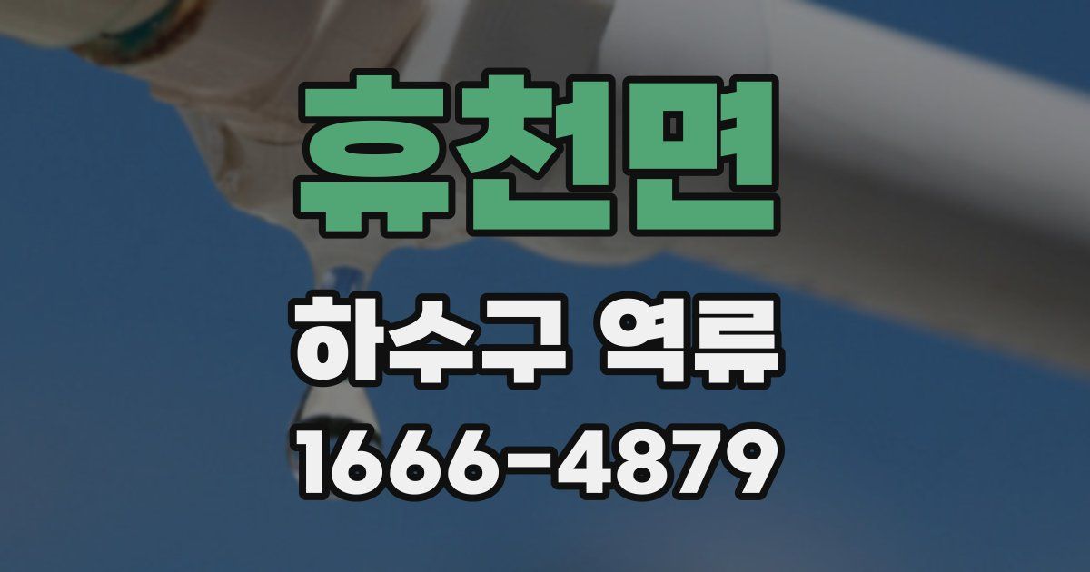 휴천면 하수구 역류