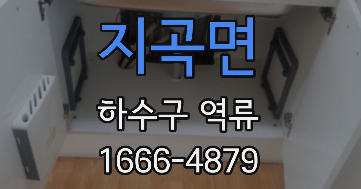 지곡면 하수구 역류