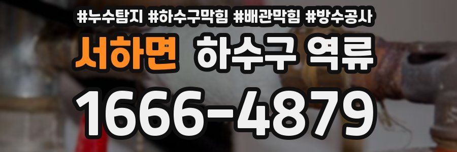 서하면 하수구 역류